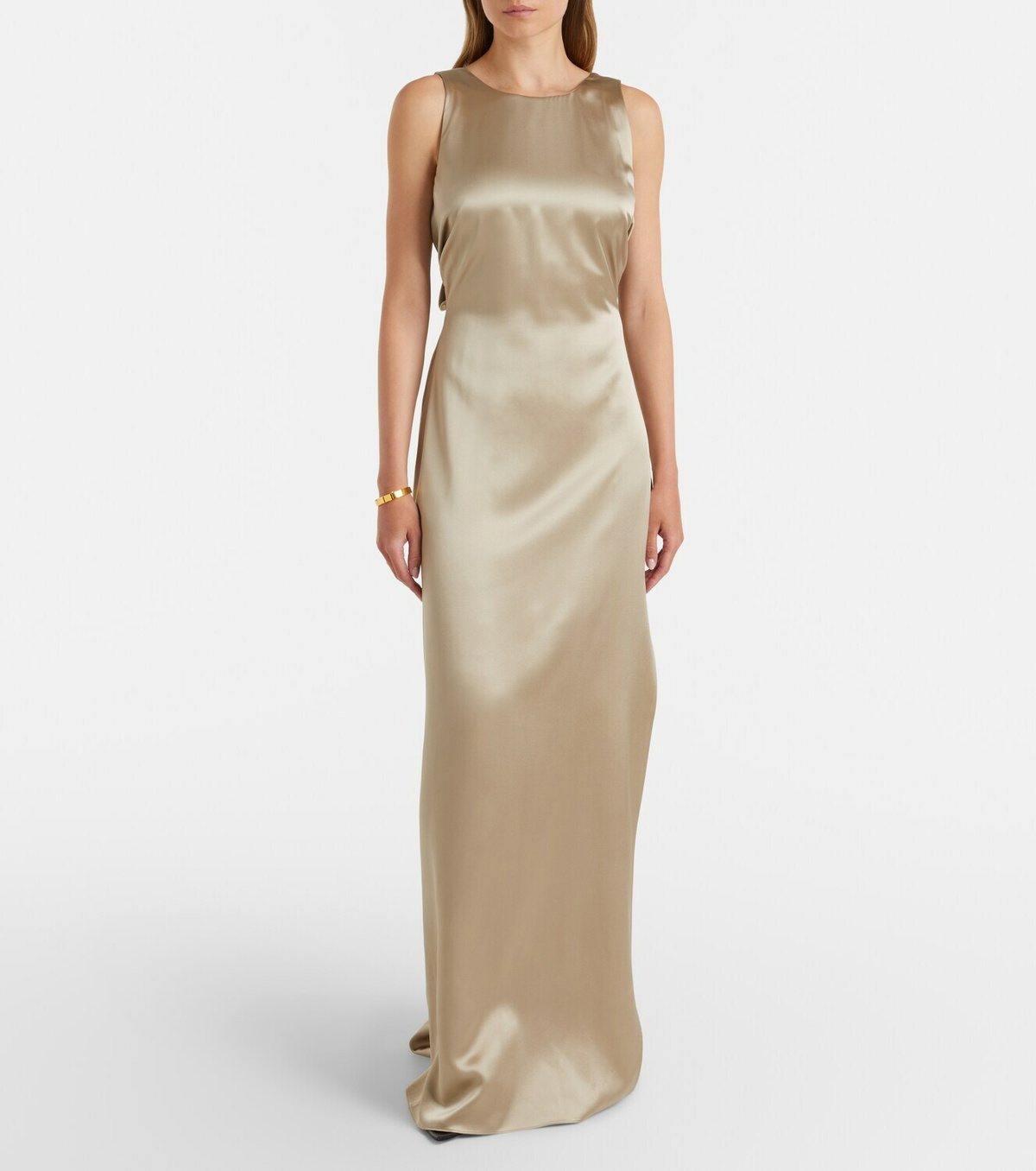 Max Mara Azoto silk satin maxi dress