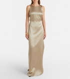 Max Mara Azoto silk satin maxi dress