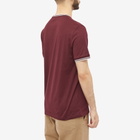 Fred Perry Authentic Men's Twin Tipped T-Shirt in Oxblood