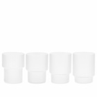 ferm LIVING Ripple Glasses - Set of 4 in Frosted 