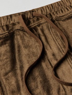 TOM FORD - Straight-Leg Modal-Blend Velour Drawstring Shorts - Brown