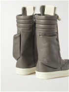 Rick Owens - Leather Knee-High Sneakers - Gray