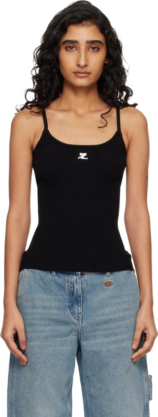 Photo: Courrèges Black Reedition Rib Knit Tank Top