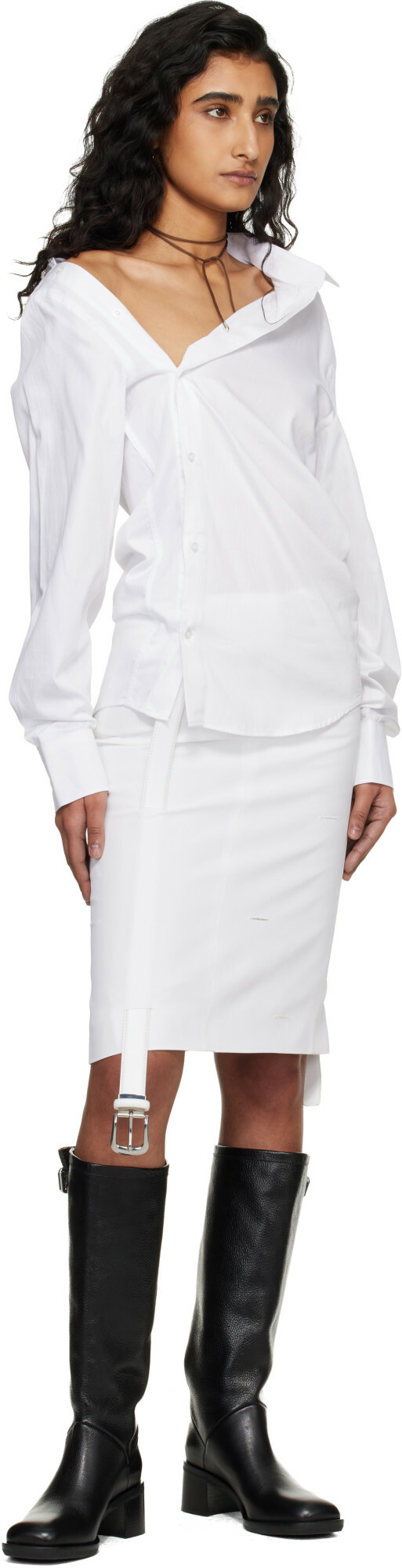 HODAKOVA White Asymmetric Shirt
