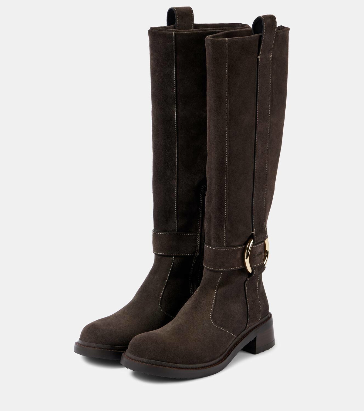 See By Chloé New Ring suede knee-high boots