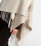 Ferragamo Gancini virgin wool shawl