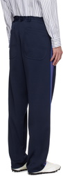 Comme des Garçons Homme Deux Navy Striped Track Pants