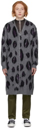 Needles Grey Leopard Long Cardigan