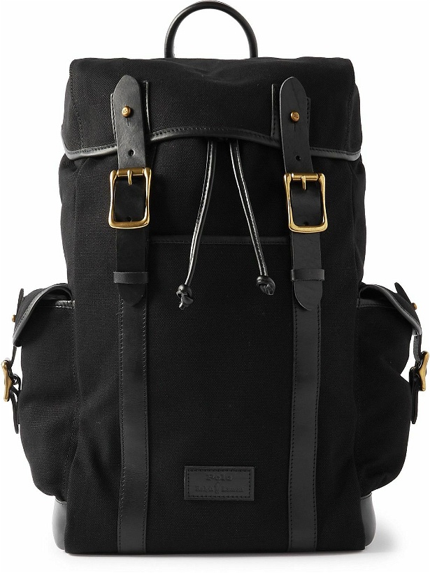 Photo: Polo Ralph Lauren - Logo-Appliquéd Leather-Trimmed Canvas Backpack