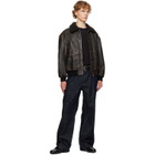 Dunst Black Detachable A-2 Leather Jacket