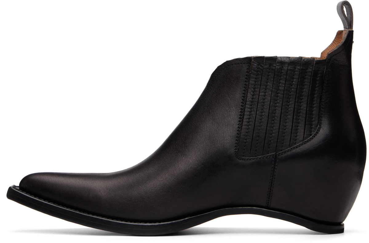 Maison Margiela Black Heel-Less Western Chelsea Boots