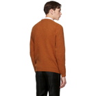 Officine Generale Orange Wool Seamless Crewneck Sweater