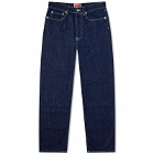 Kenzo Men's Straight Fit Jeans in Rinse Blue Denim