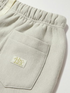 Abc. 123. - Tapered Logo-Appliquéd Cotton-Blend Jersey Sweatpants - Gray
