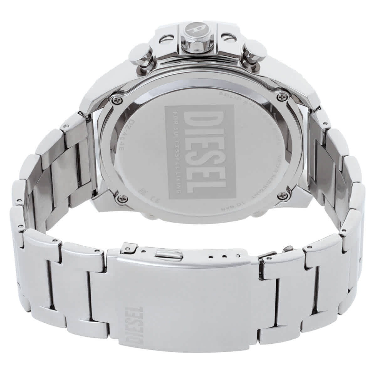 Diesel Mega Chief Quartz Analog-Digital Silver Dial Mens Watch DZ4648