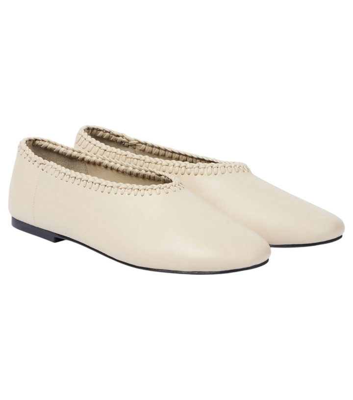 Photo: A.Emery Park embroidered leather ballet flats