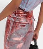 Ganni - Metallic barrel-leg jeans