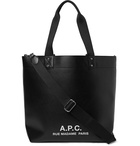 A.P.C. - Eddy Logo-Print Faux Leather Tote Bag - Men - Black