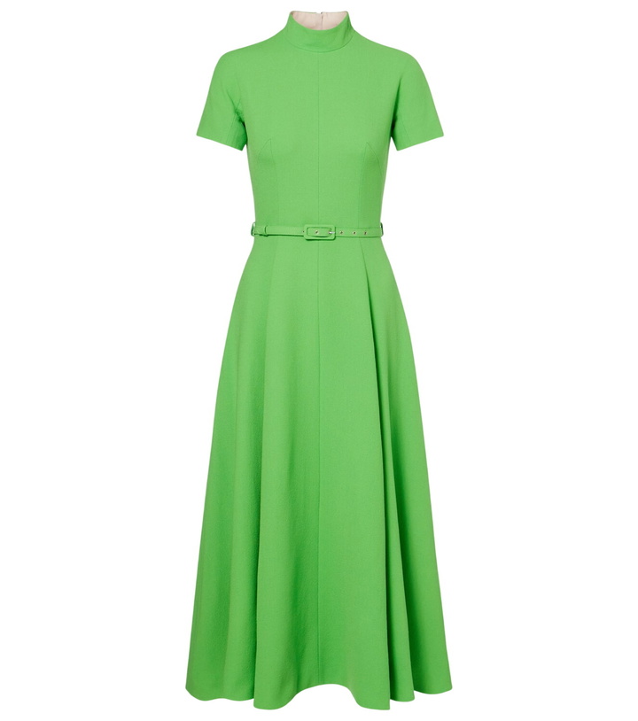 Photo: Emilia Wickstead Camilla belted wool midi dress