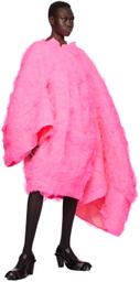 Comme des Garçons Pink Ruched Midi Dress