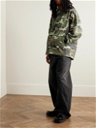 Acne Studios - Franklin Crystal-Embellished Camouflage-Print Cotton-Jersey Hoodie - Green