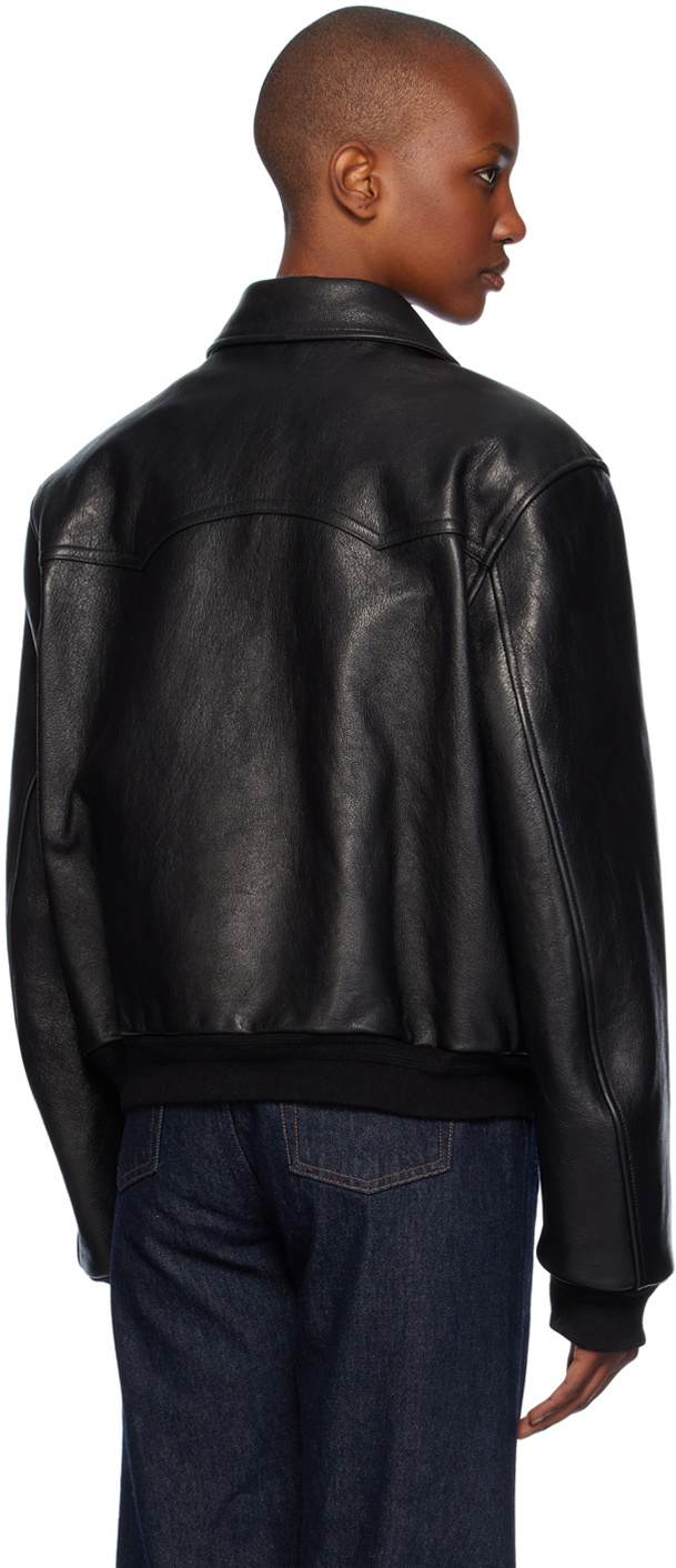 Recto Black Ben Goat Leather Jacket Recto