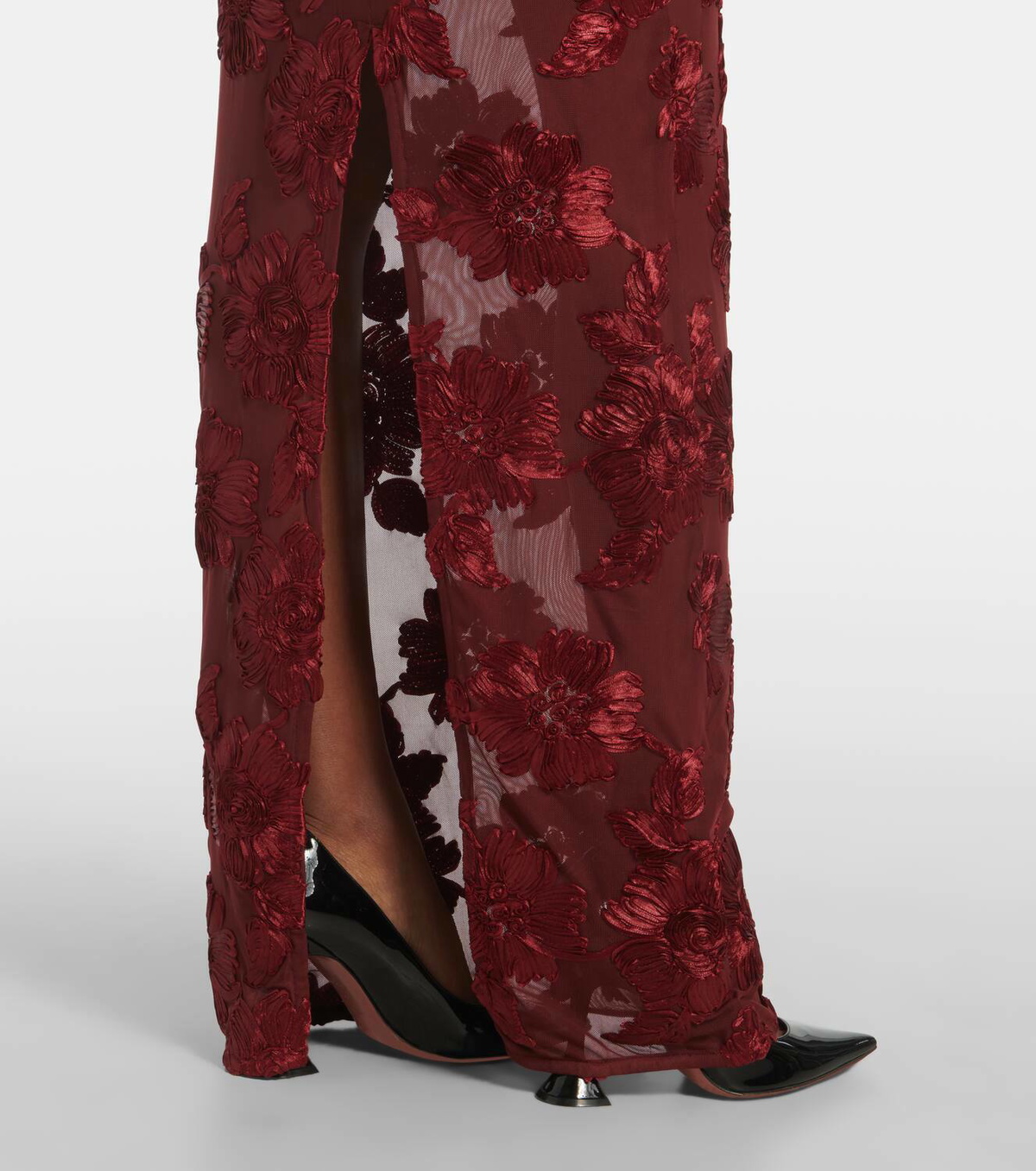 ROTATE ロテート ワンピース Floral embroidered mesh 996744 Rotate Floral embroidered mesh maxi dress ROTATE Birger