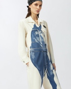 Pinko Reimagine By Pinko X Patrick Mc Dowell Workwear Jumpsuit With Horse Print Natural/Blue