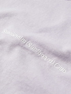 Stockholm Surfboard Club - Logo-Embroidered Organic Cotton-Jersey T-Shirt - Purple