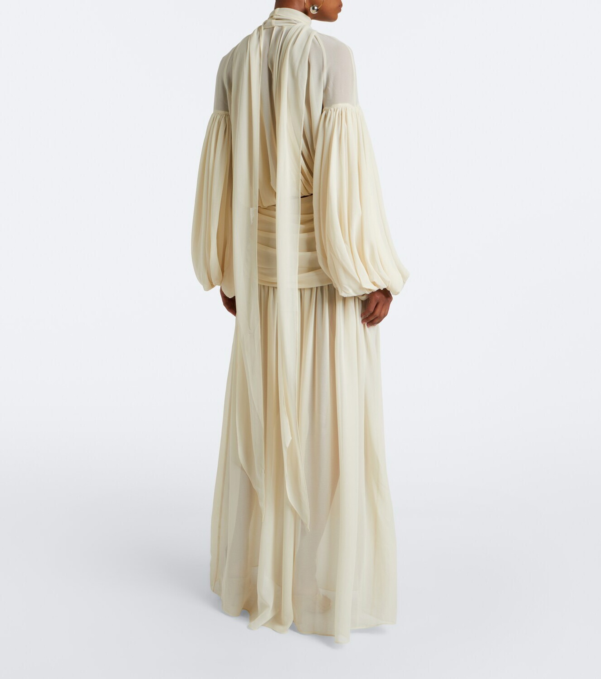 De La Vali Agapito chiffon maxi skirt