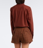 Blazé Milano Tinker checked virgin wool shorts