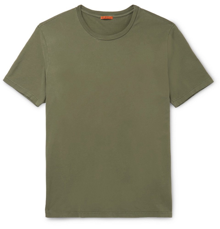 Photo: Barena - Slim-Fit Cotton-Jersey T-Shirt - Army green