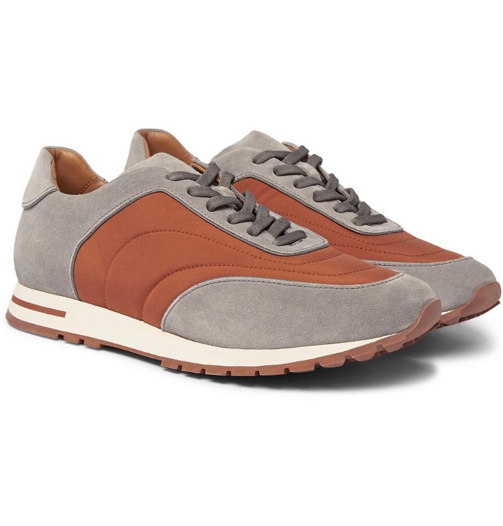 Photo: Loro Piana - Weekend Walk Suede and Wind Storm System Shell Sneakers - Men - Gray