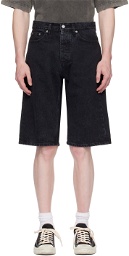 HOPE Black Loose-Fit Denim Shorts