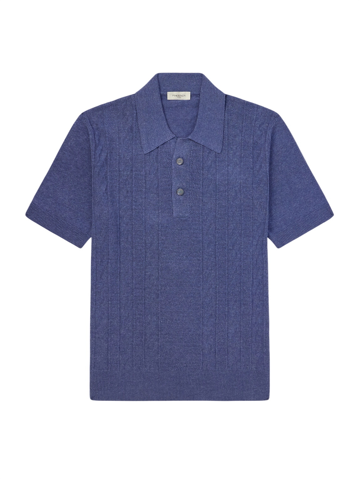PIACENZA 1733 - Pointelle-Knit Silk and Linen-Blend Polo Shirt