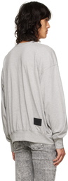 We11done Gray Unbalanced Sweatshirt