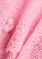 Rotate Sunday Pom-pom Opne-knit Jumper Pink