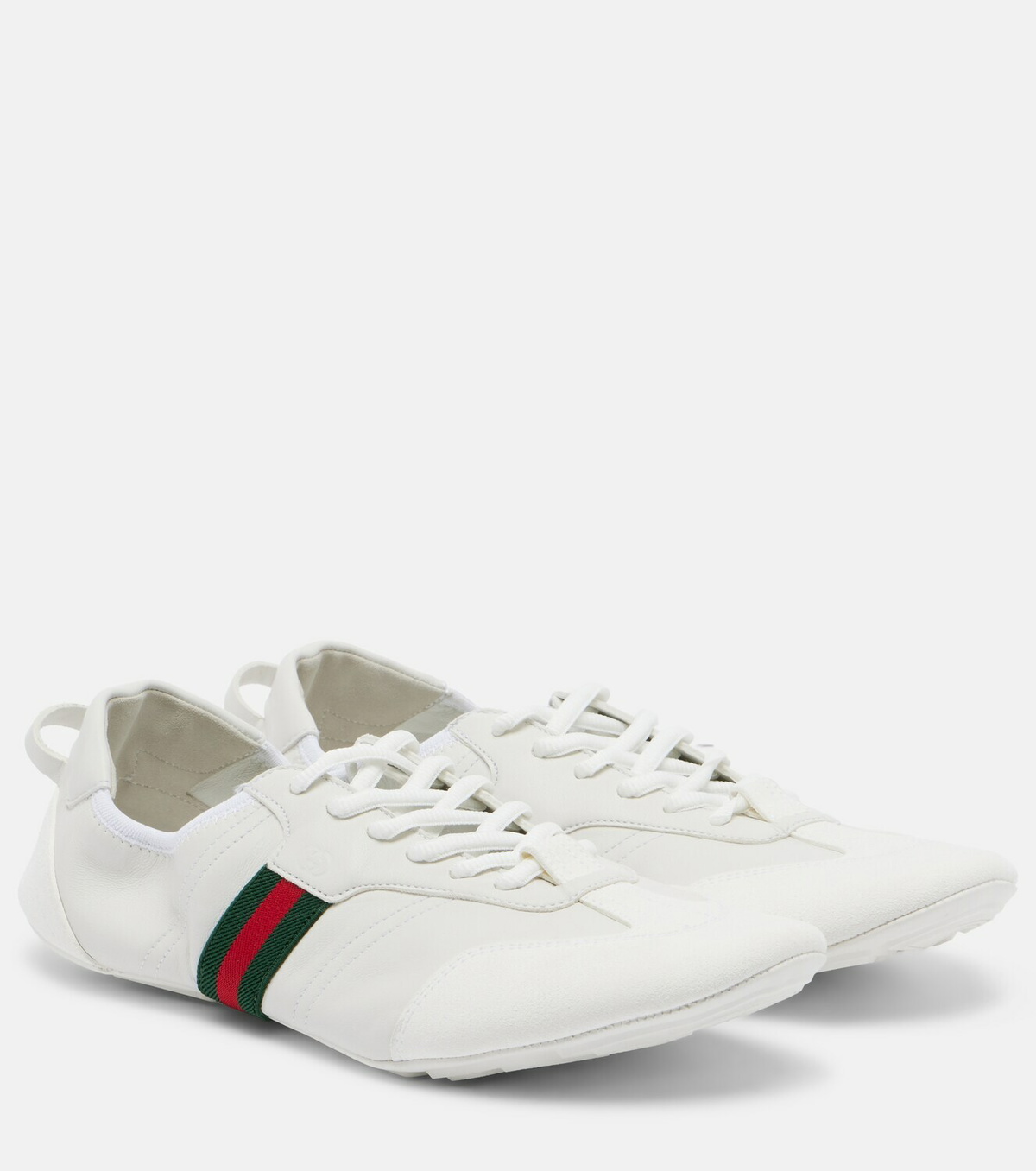 Gucci Flex suede-trimmed leather sneakers