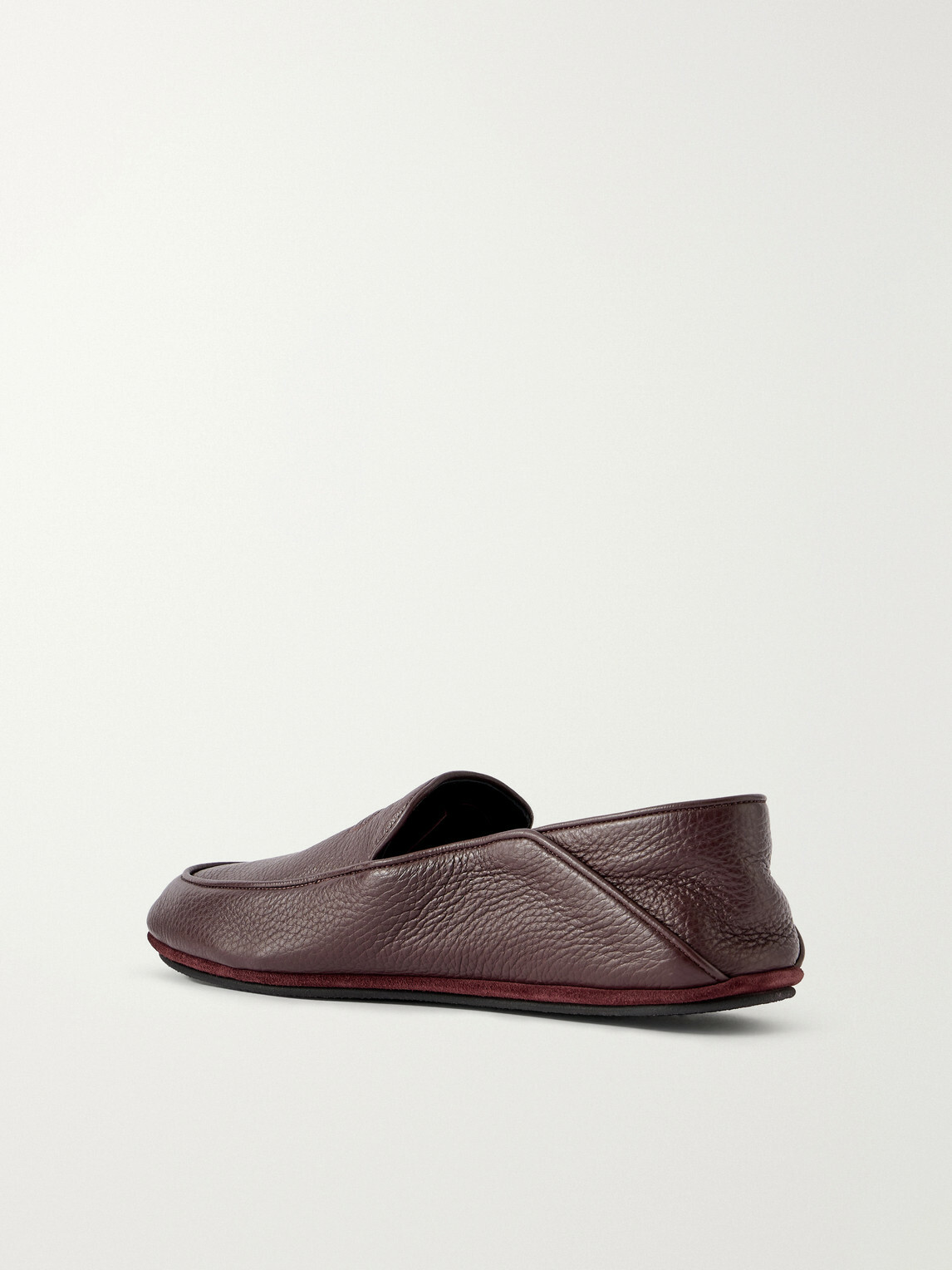 John Lobb - Kingston II Collapsible-Heel Full-Grain Deerskin Loafers - Burgundy