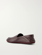 John Lobb - Kingston II Collapsible-Heel Full-Grain Deerskin Loafers - Burgundy