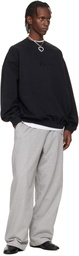 VETEMENTS Black 'Paris' Embroidered Sweatshirt