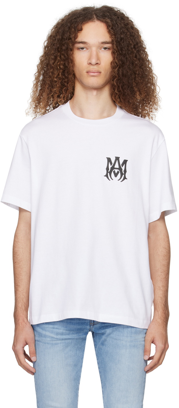 【関税込み】AMIRI ホワイト MA Skater Tシャツ AMIRI White 'MA' T-Shirt Amiri