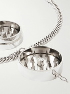VETEMENTS - Grinder Logo-Engraved Silver-Tone Pendant Necklace