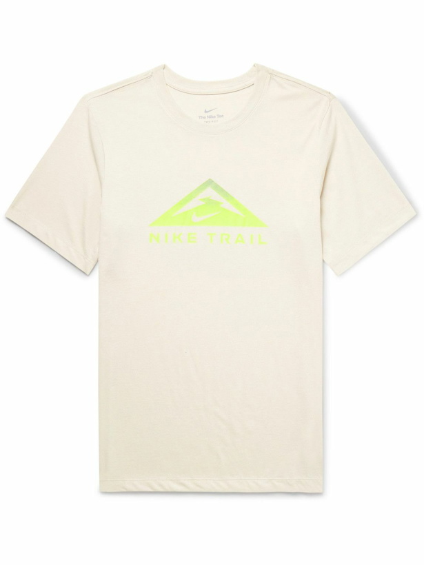 Photo: Nike Running - Trail Logo-Print Dri-FIT T-Shirt - White