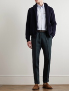 Paul Smith - Slim-Fit Pleated Linen Trousers - Blue