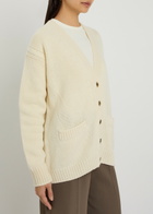 Moncler Wool and Cashmere-blend Cardigan Natural