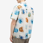 Foret Men's Hush Seersucker Vacation Shirt in Cloud Print