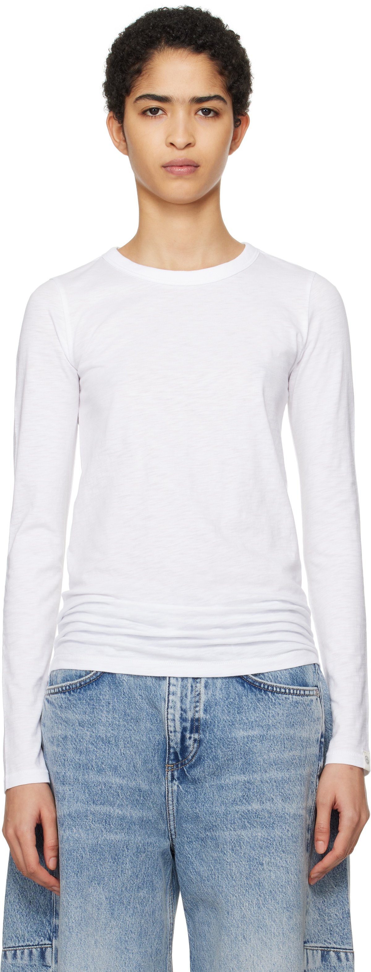 売れ筋商品|||ラグアンドボーン Tシャツ レディース トップス THE SLUB LONGSLEEVE - Long sleeved top - bright white The Slub Long Sleeve T-Shirt for Women | rag & bone