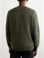 Peter Millar - Ridge Cable-Knit Wool, Yak and Cashmere-Blend Sweater - Green