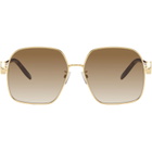 Fendi Gold FF Diamonds Sunglasses